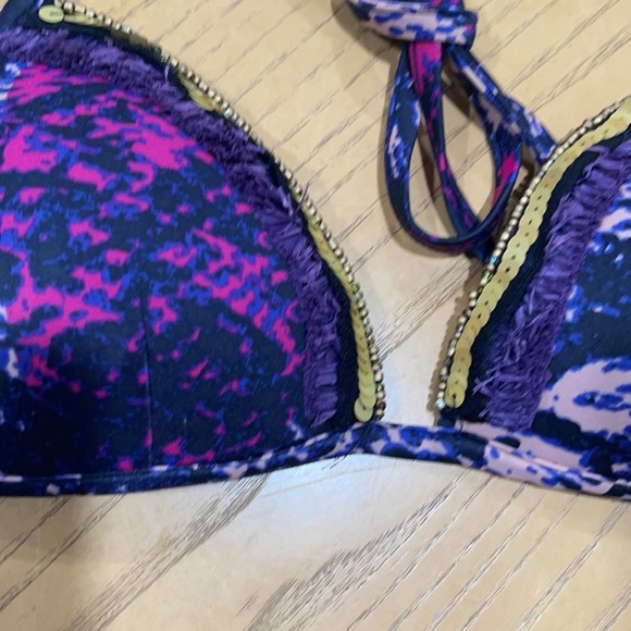 0290 Zingara Blue and Pink Cheeky Bikini - Picture 6 of 14